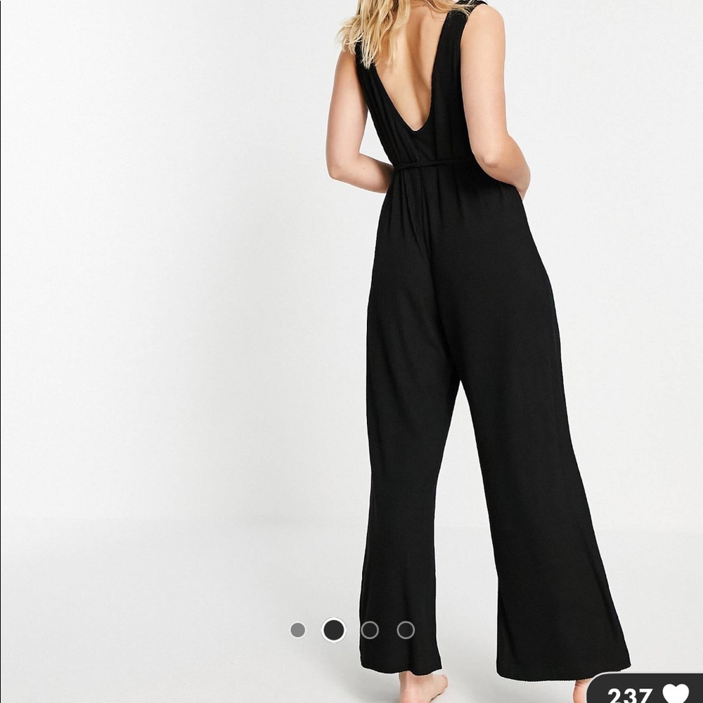 Black ASOS soft ribbed jumpsuit